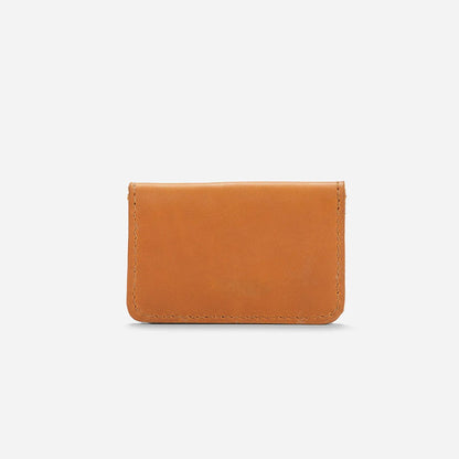 Full-Grain Leather Snap Mini Card Wallet