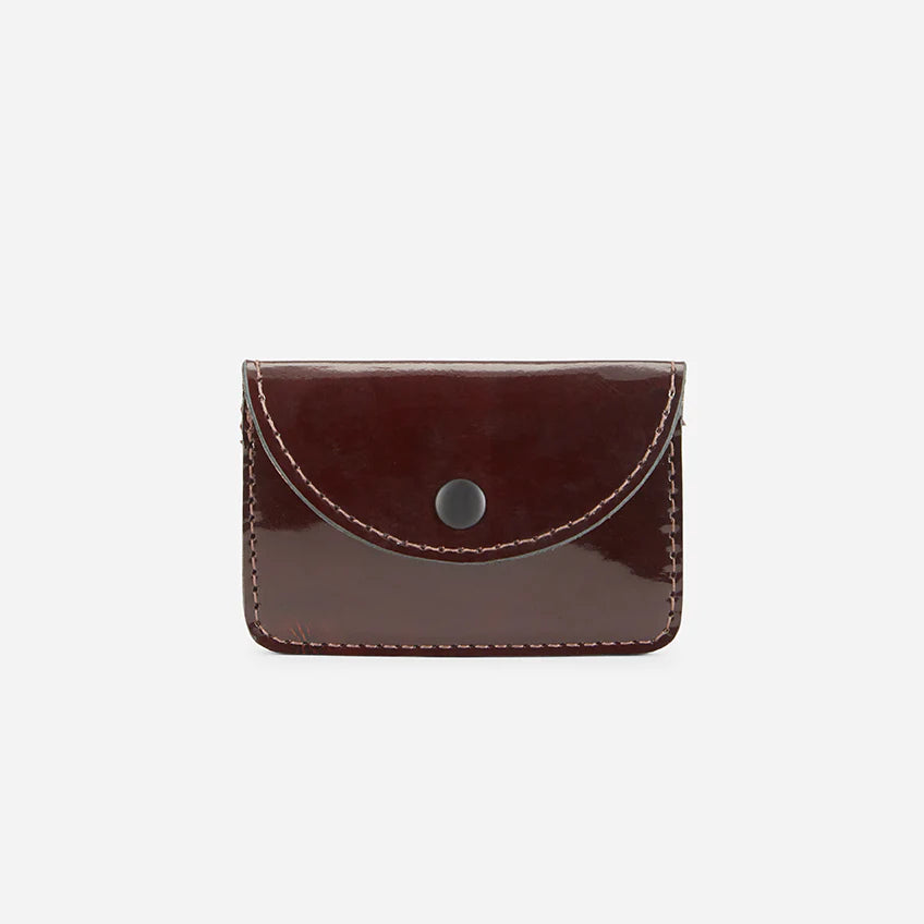 Full-Grain Leather Snap Mini Card Wallet