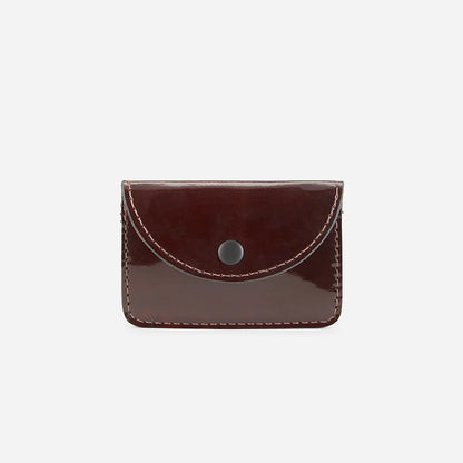 Full-Grain Leather Snap Mini Card Wallet